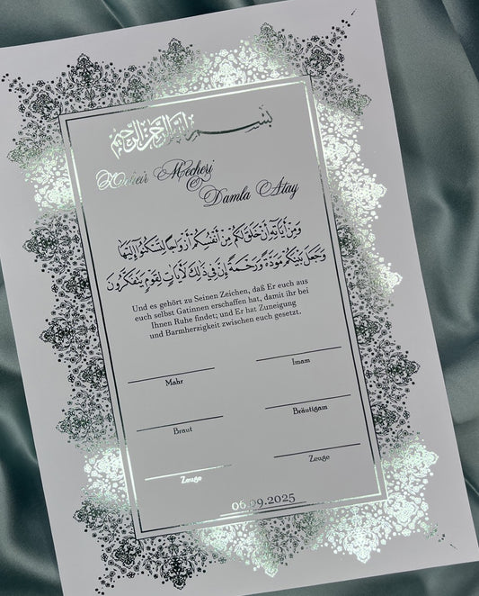 Zertifikat Nikkah Istanbul - elle A cette