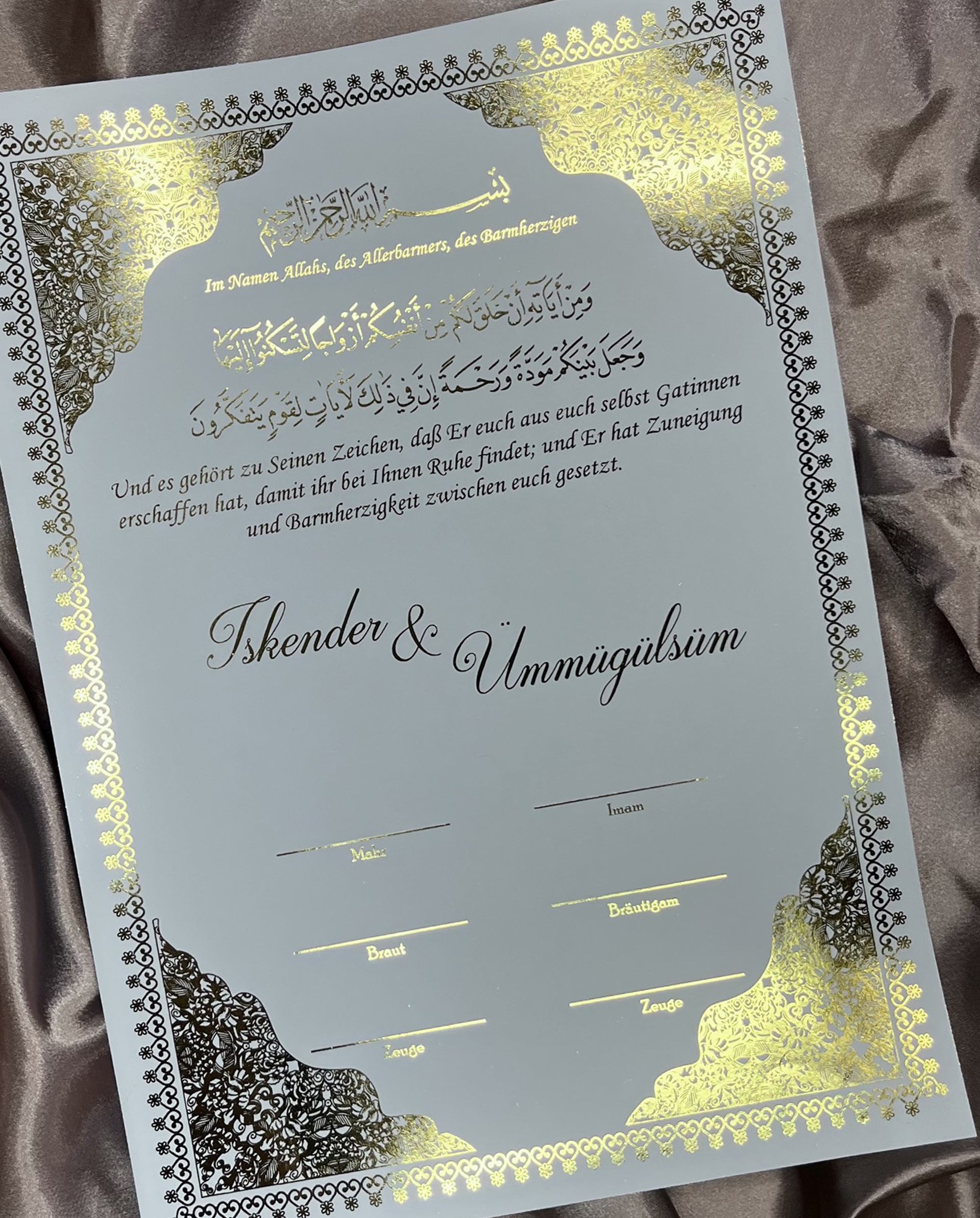 Zertifikat Nikkah Doha - elle A cette