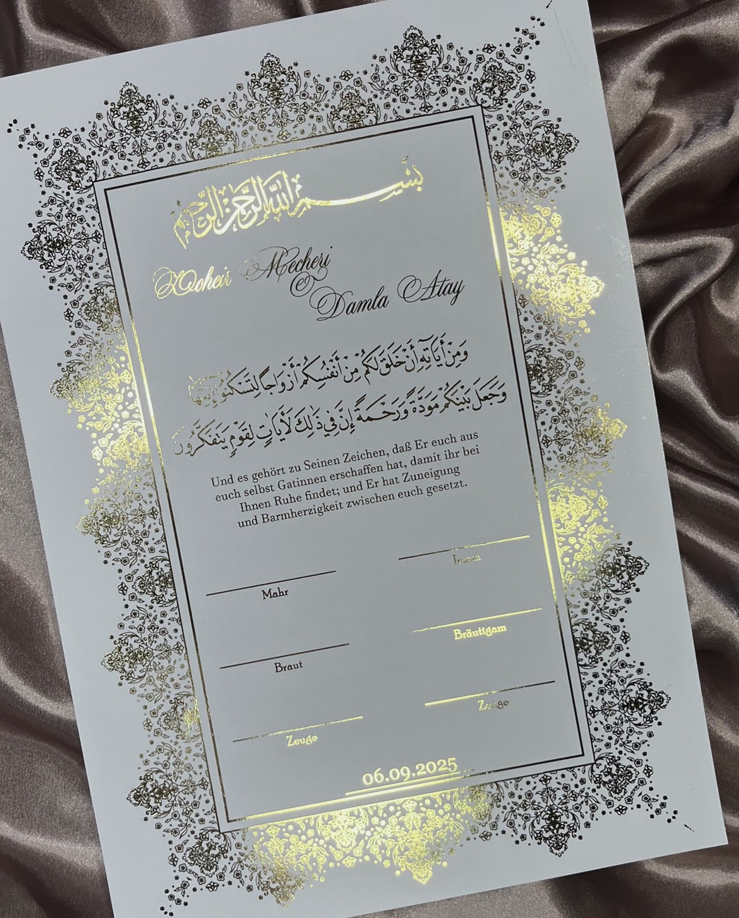 Zertifikat Nikkah Riyad - elle A cette