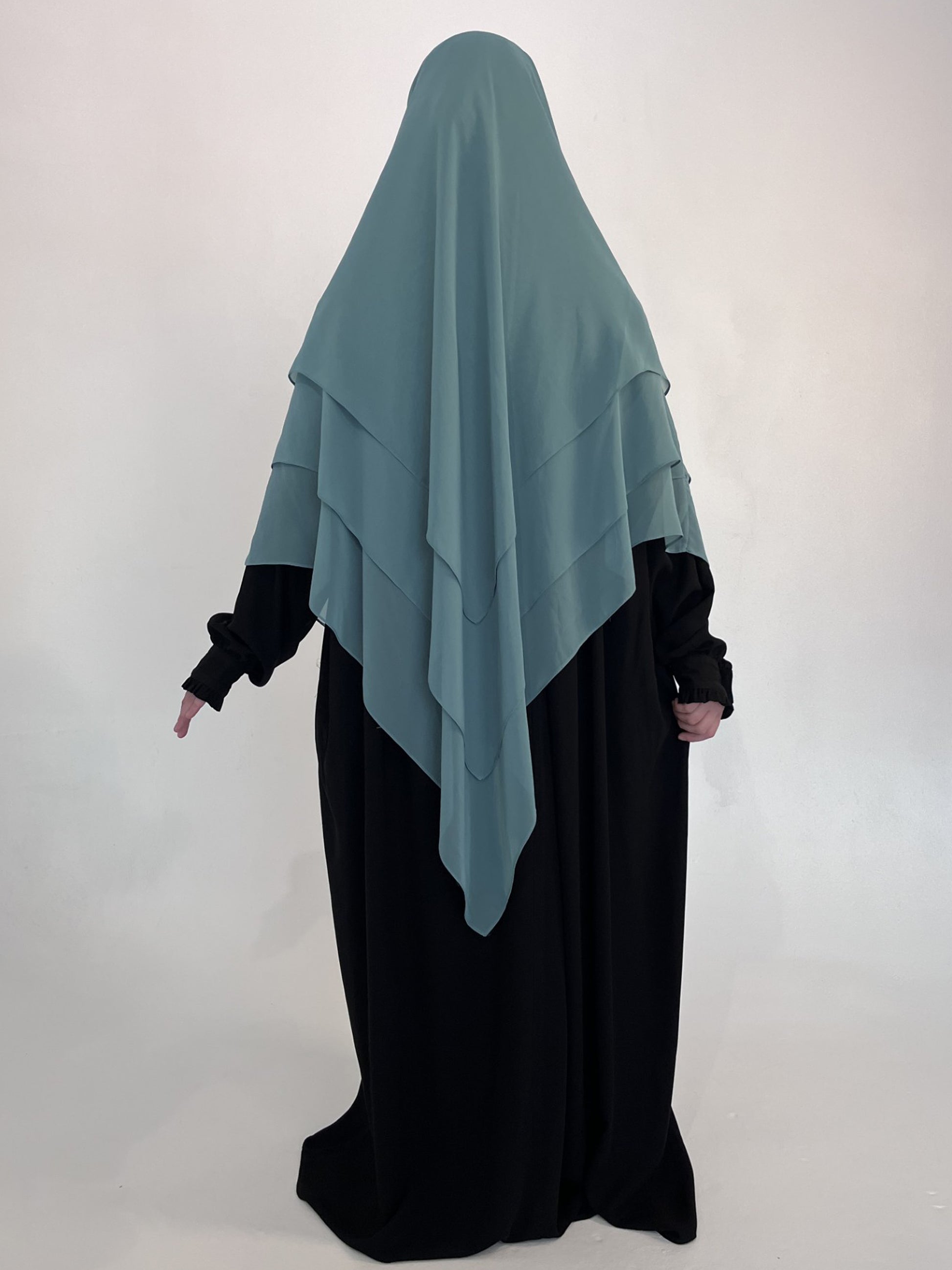 Abaya Schwarz mit Manschetten - elle A cette