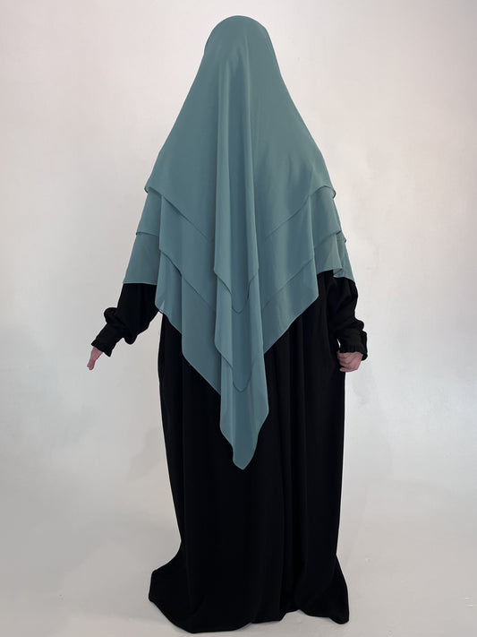 Abaya Schwarz mit Manschetten - elle A cette