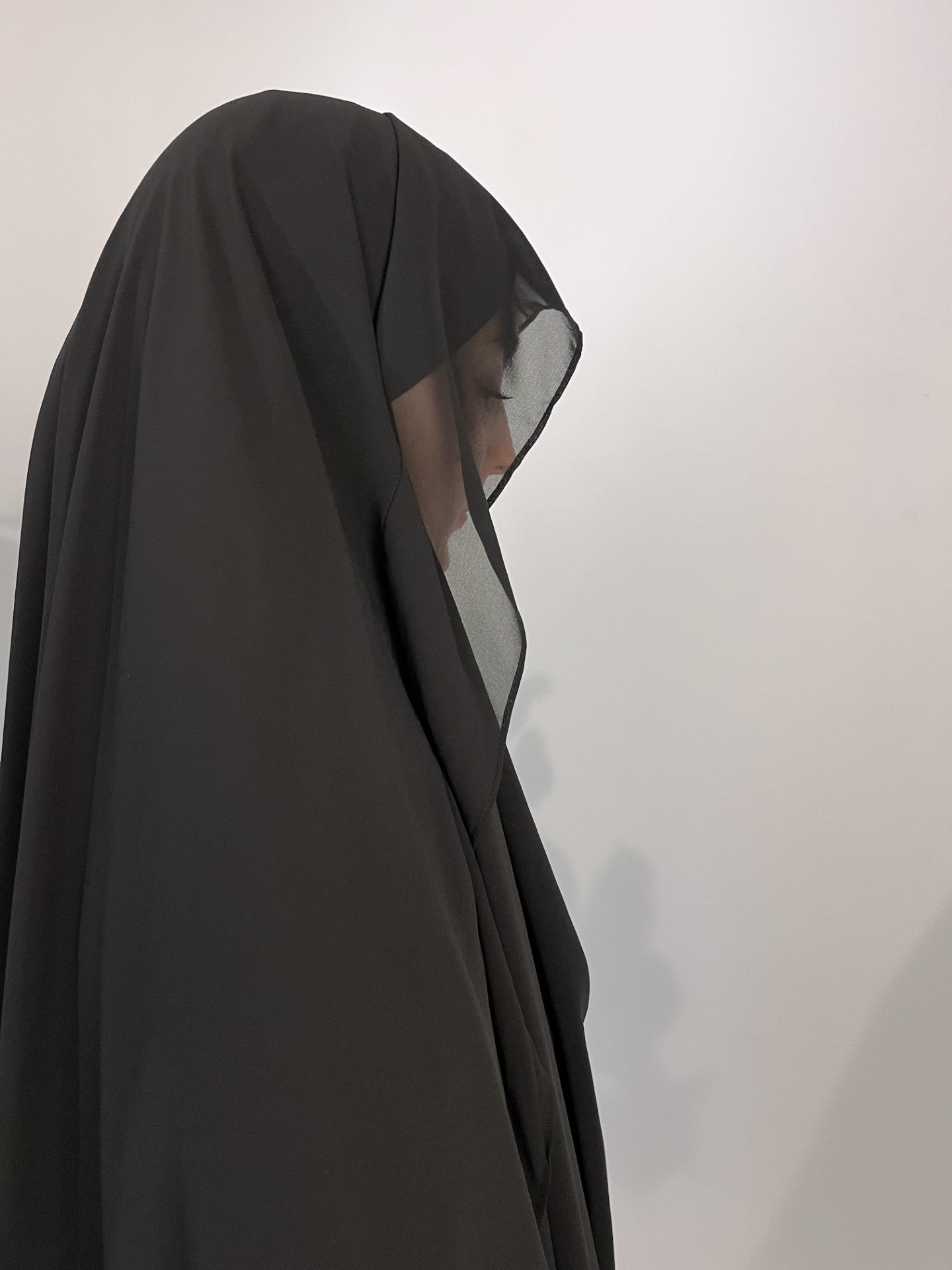 XXL Khimar Black Chiffon - elle A cette