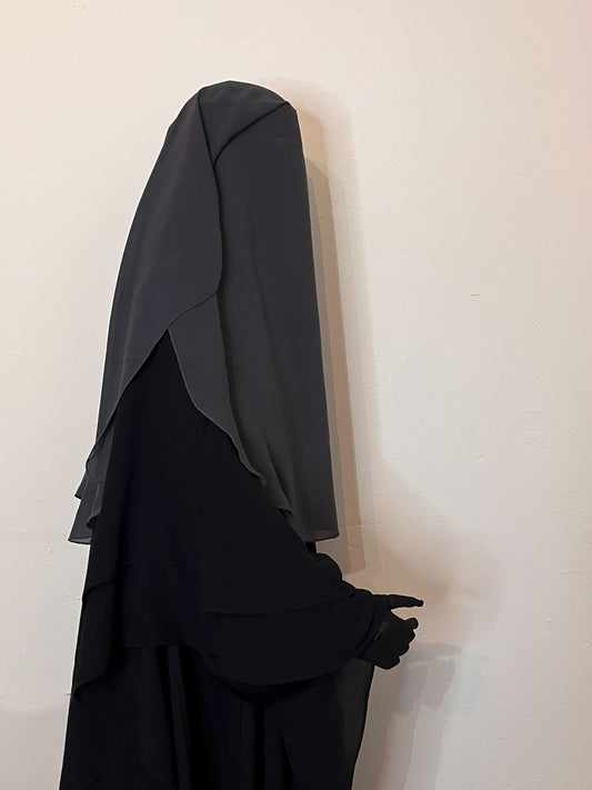 Niqab Saudi Anthrazit - elle A cette