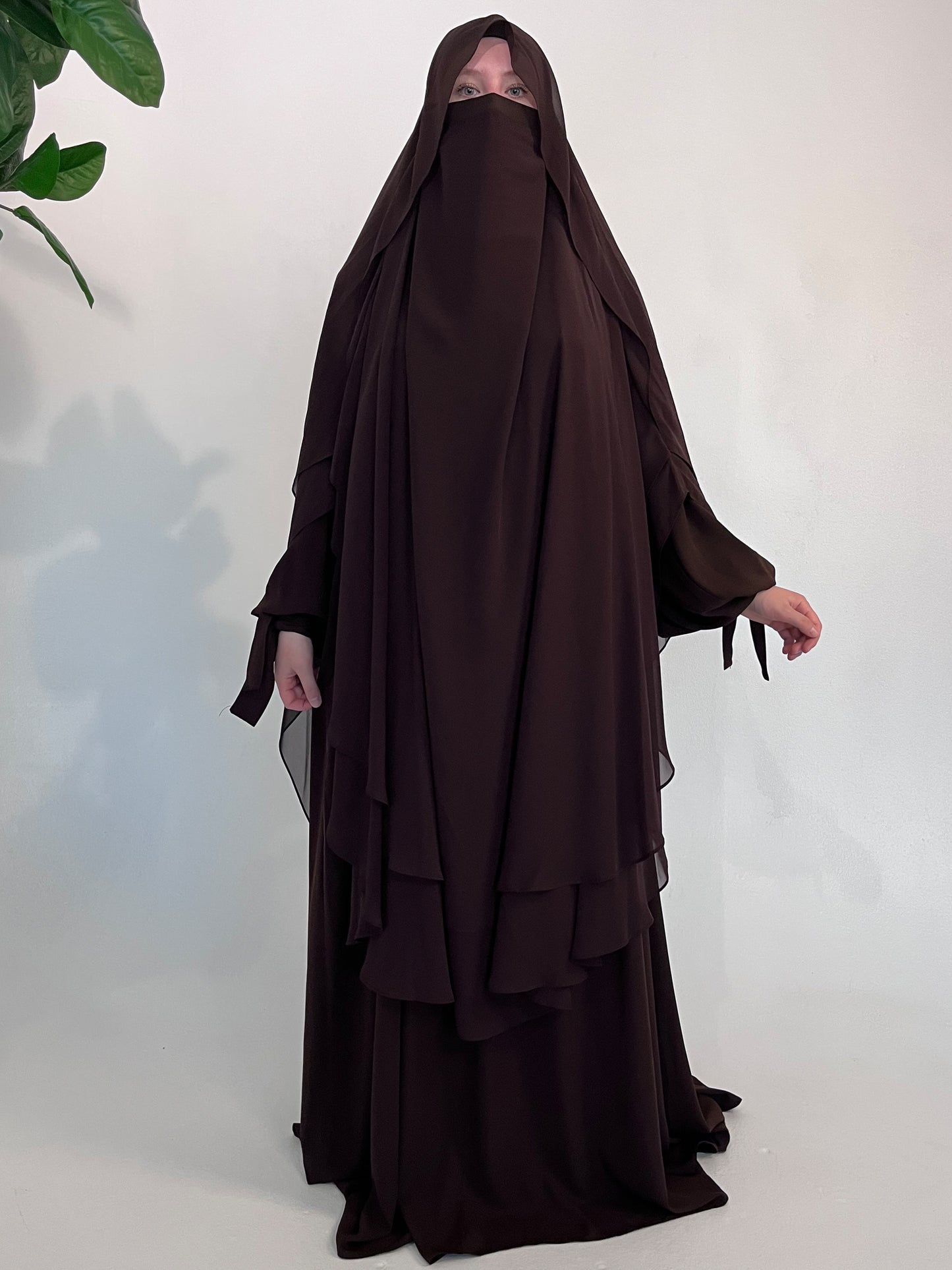 XXL Khimar Chiffon Mocca - elle A cette