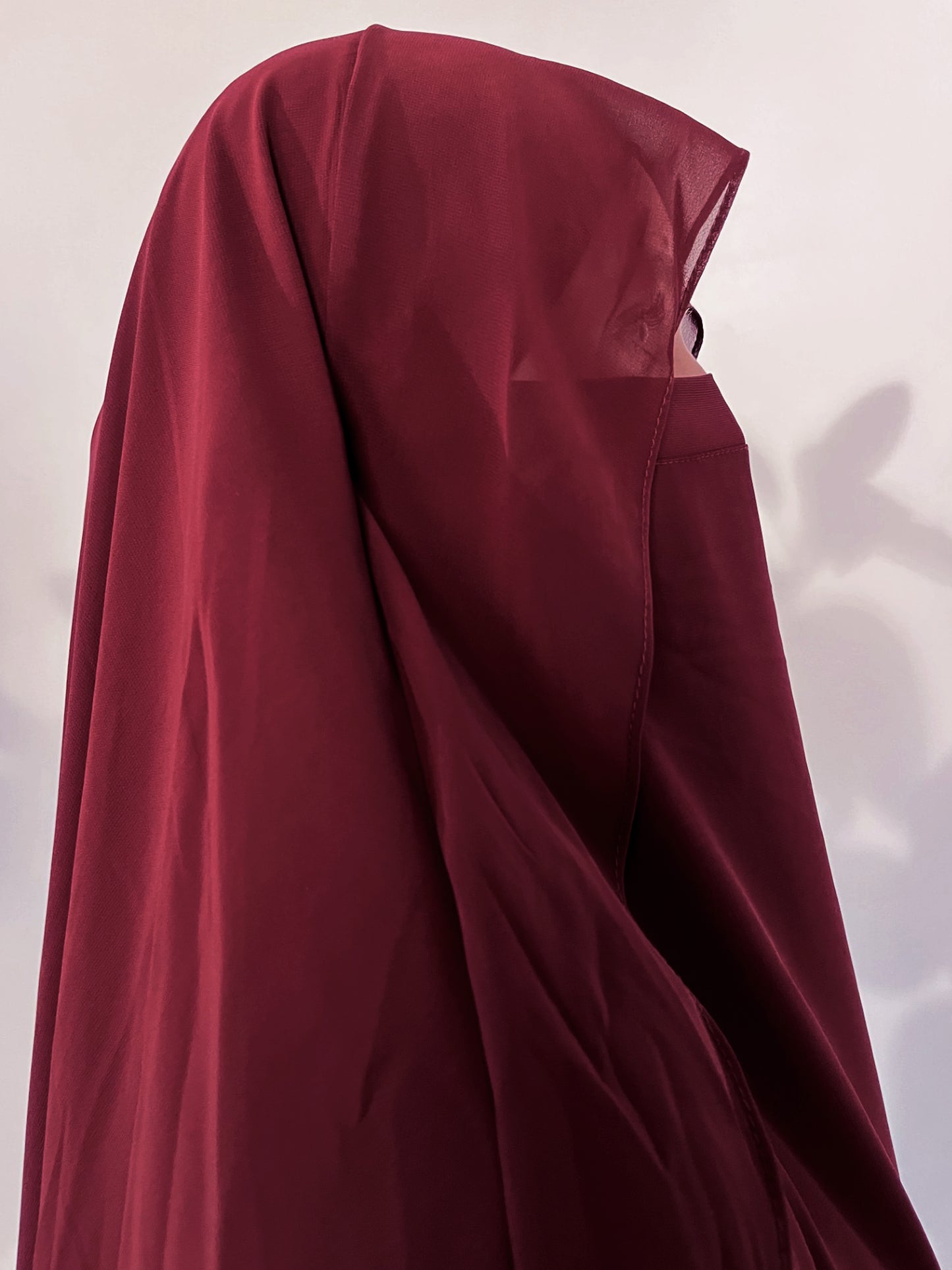 XXL Khimar Chiffon Bordeaux - elle A cette