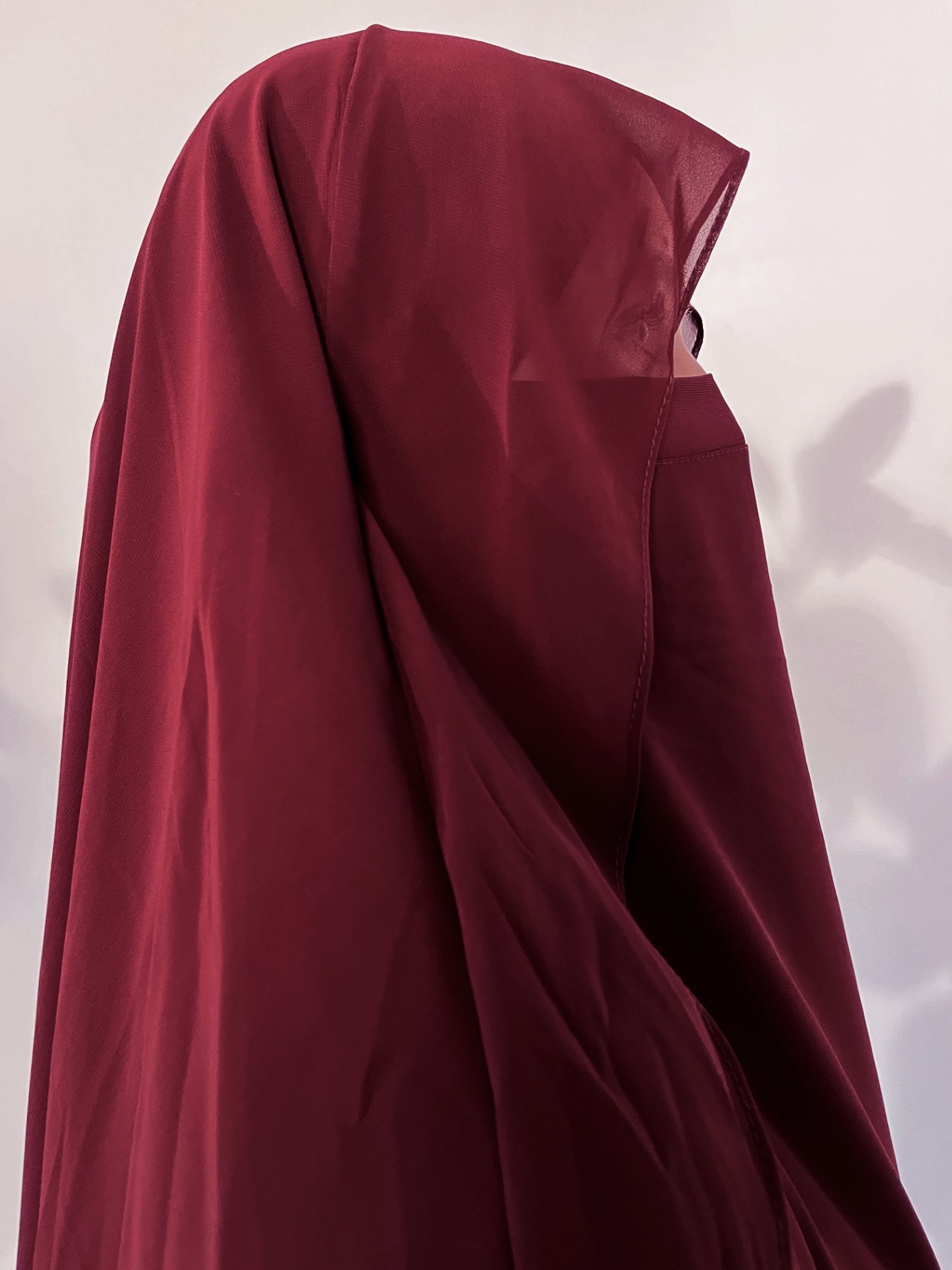XXL Khimar Chiffon Bordeaux - elle A cette