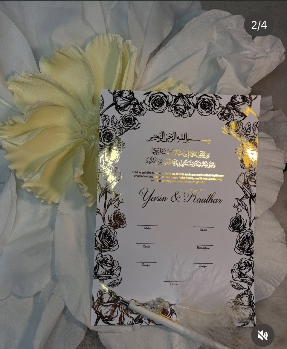 Zertifikat Nikkah Casablanca - elle A cette
