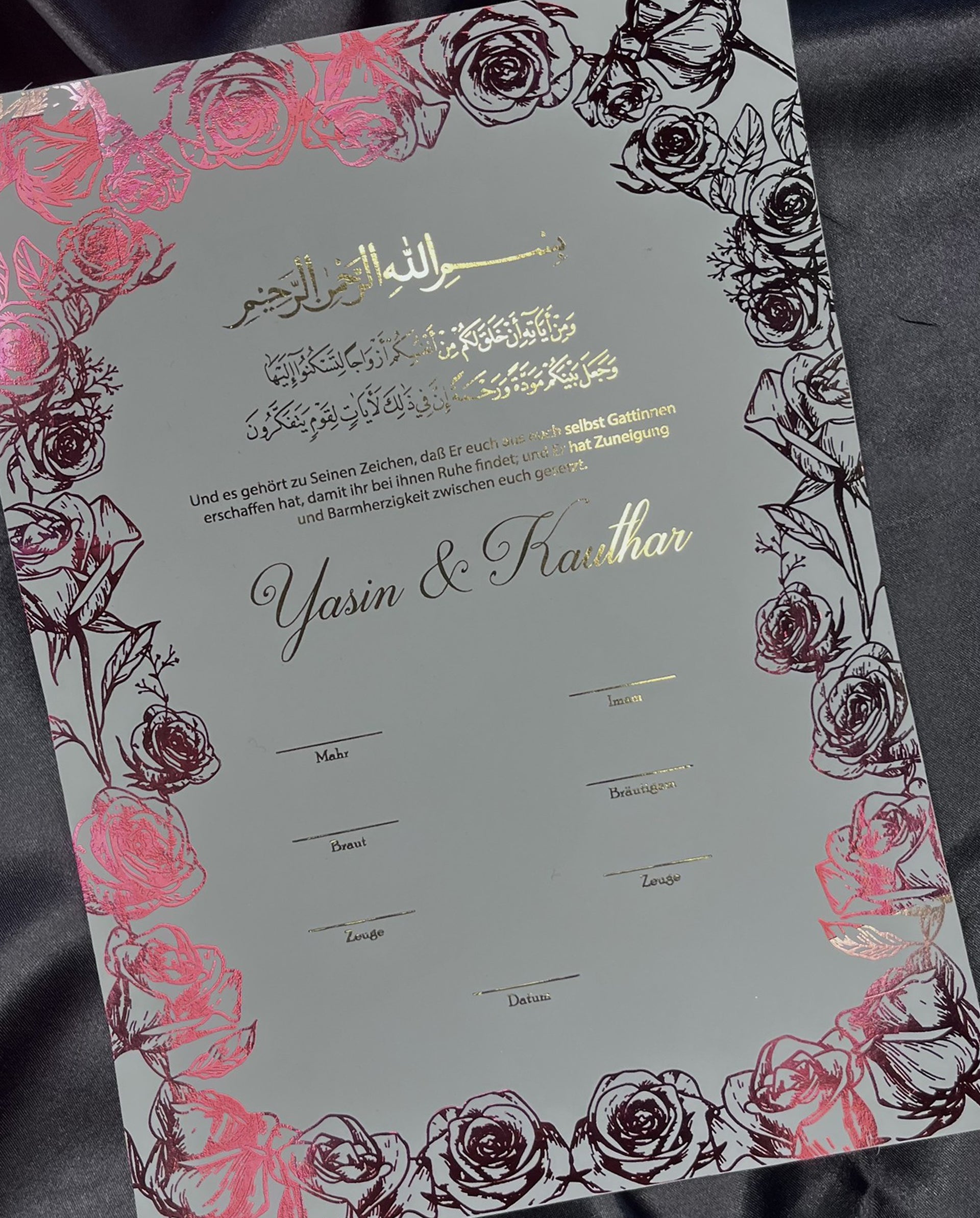 Zertifikat Nikkah Casablanca - elle A cette