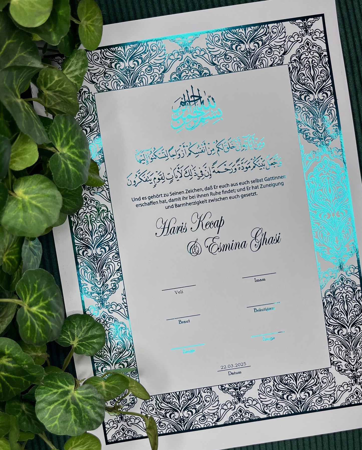 Zertifikat Nikkah Kairo - elle A cette