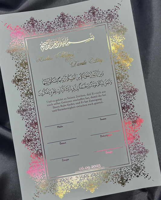 Zertifikat Nikkah Abu Dhabi - elle A cette