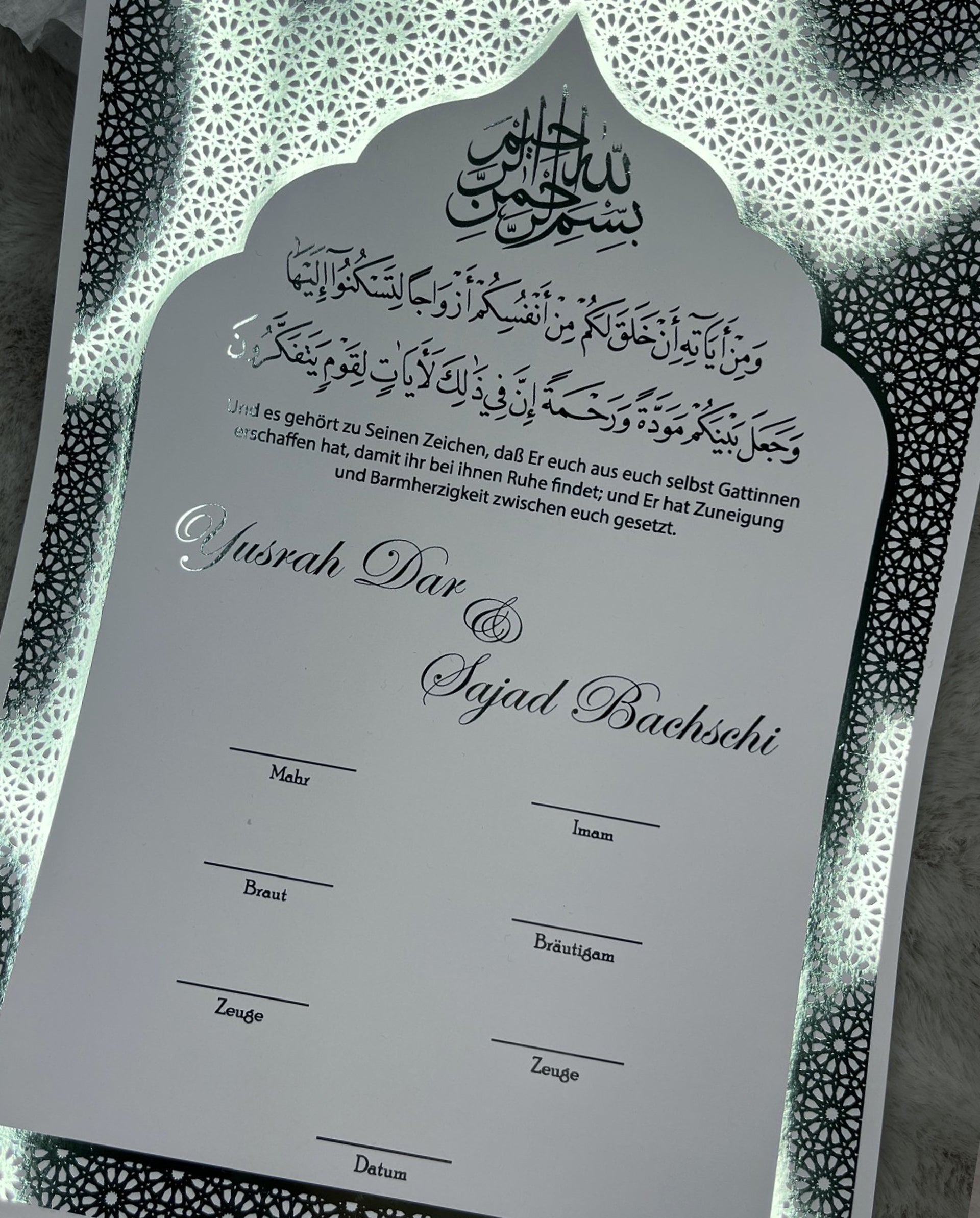 Nikkah Zertifikat Orient - elle A cette
