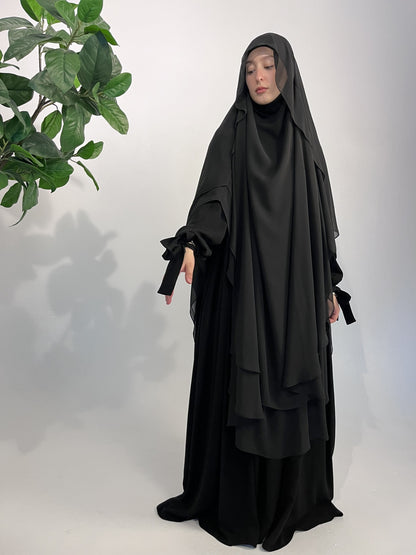 XXL Khimar Black Chiffon - elle A cette