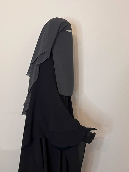 Niqab Saudi Anthrazit - elle A cette